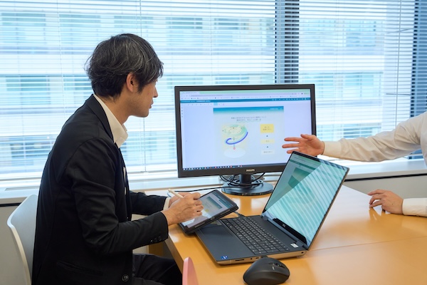 BuddyBoardを活用したリモート打ち合わせの様子